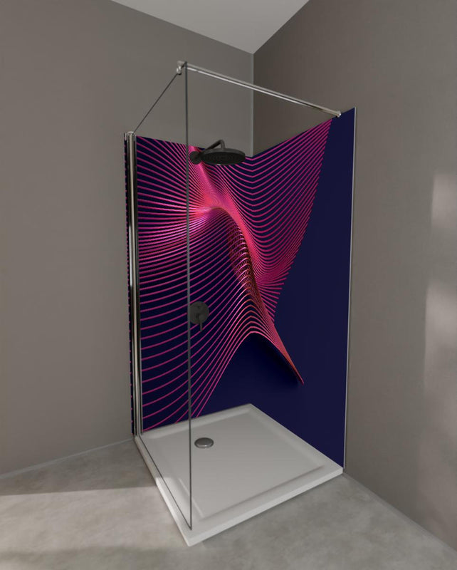 Duschrückwand - Abstrakte 3D-Oberfläche