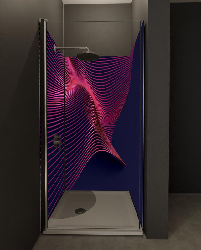 Duschrückwand - Abstrakte 3D-Oberfläche