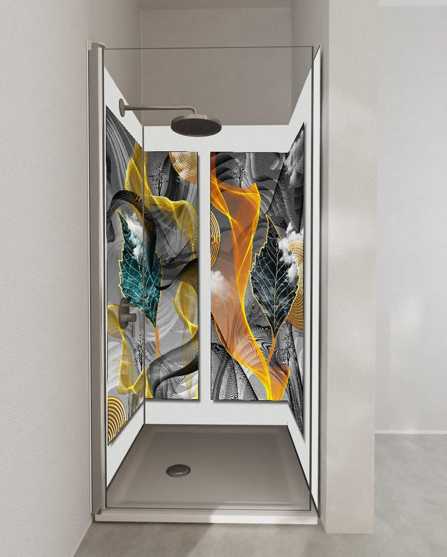 Duschrückwand - Abstraktes 3D Design