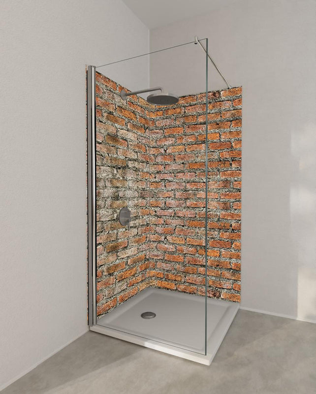 Duschrückwand - Alter Backstein - Textur