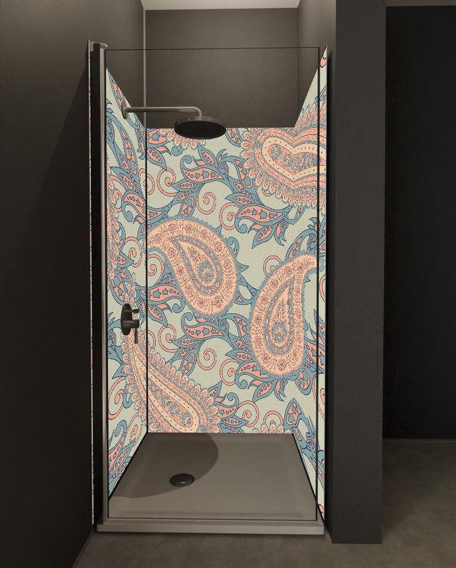 Duschrückwand - Florales Design - orientalisches Muster