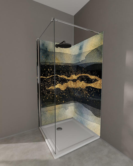 Duschrückwand - Moderne Darstellung - Aquarellmalerei