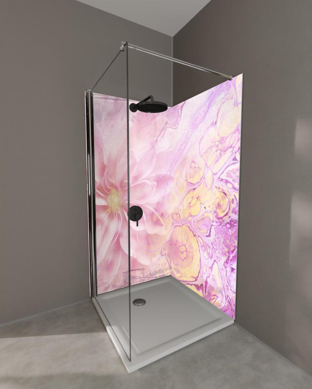 Duschrückwand - Moderne Kunst - Floral