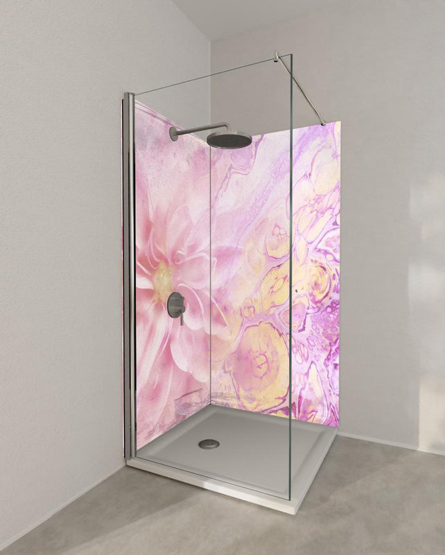 Duschrückwand - Moderne Kunst - Floral