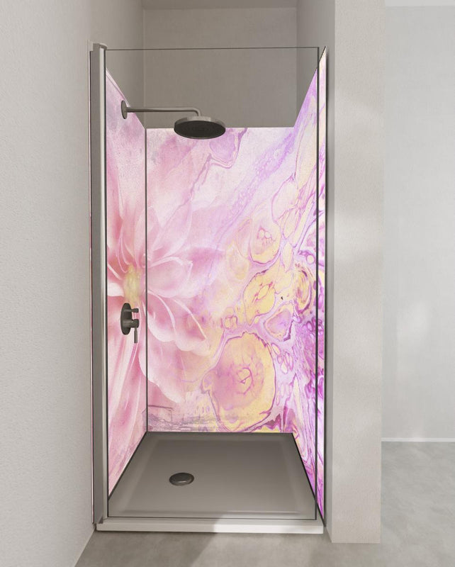 Duschrückwand - Moderne Kunst - Floral