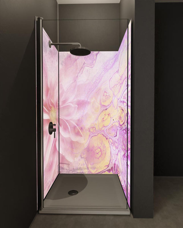 Duschrückwand - Moderne Kunst - Floral