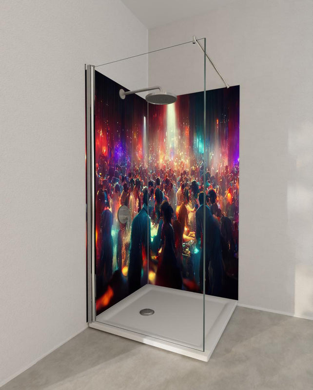 Duschrückwand - Party 3D-Illustration