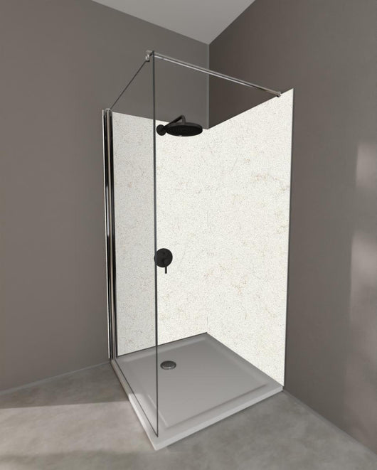 Duschrückwand - Quarz Desert Ivory