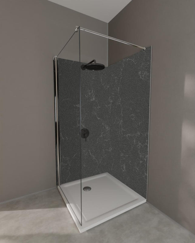 Duschrückwand - Quarz Mineralstone Dark