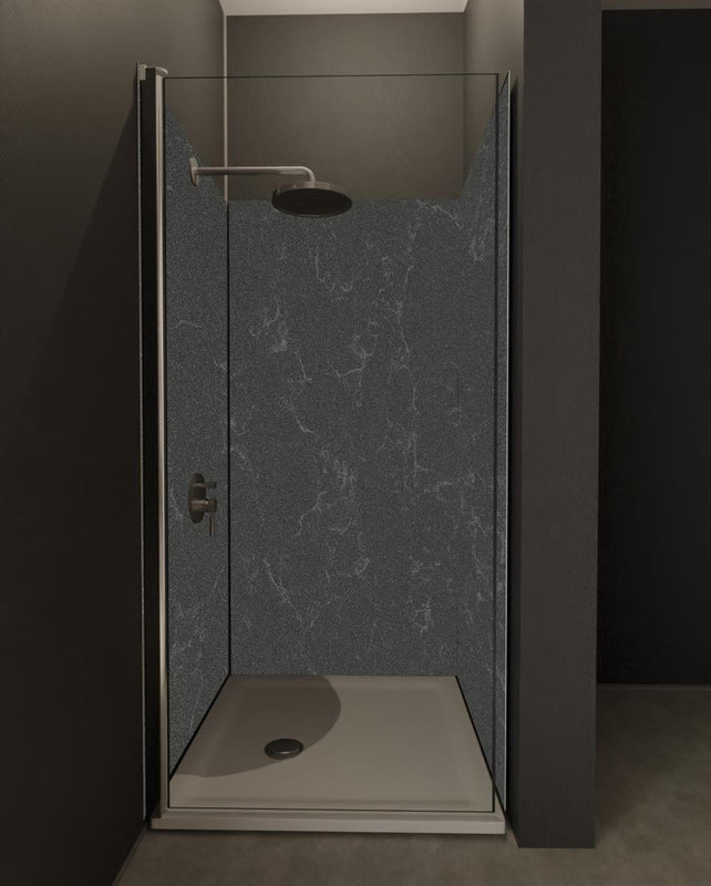 Duschrückwand - Quarz Mineralstone Dark
