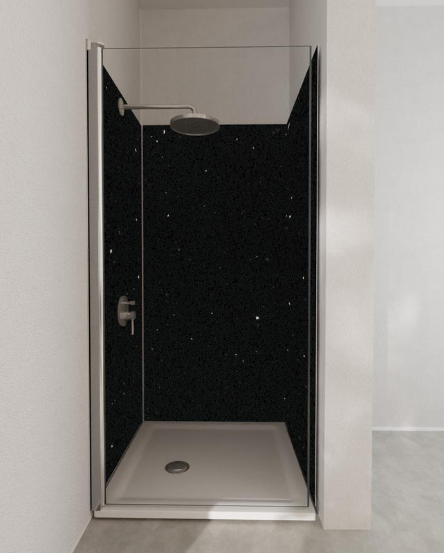 Duschrückwand - Quarz Skydance Black