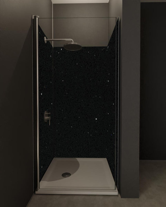Duschrückwand - Quarz Skydance Black