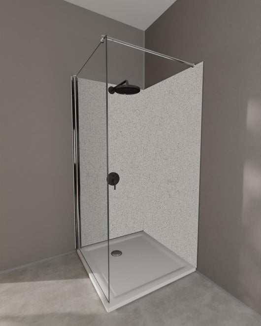 Duschrückwand - Quarz Titan Light