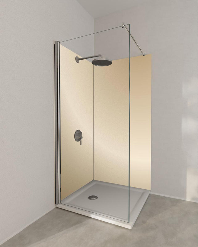 Duschrückwand - Sanfter Beige-Creme Farbverlauf Hintergrund
