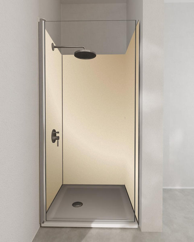 Duschrückwand - Sanfter Beige-Creme Farbverlauf Hintergrund