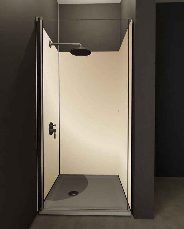 Duschrückwand - Sanfter Beige-Creme Farbverlauf Hintergrund