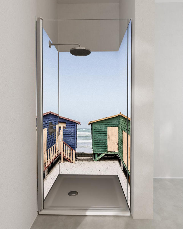 Duschrückwand - Strandhütten am Meer