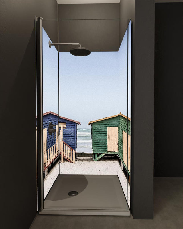 Duschrückwand - Strandhütten am Meer