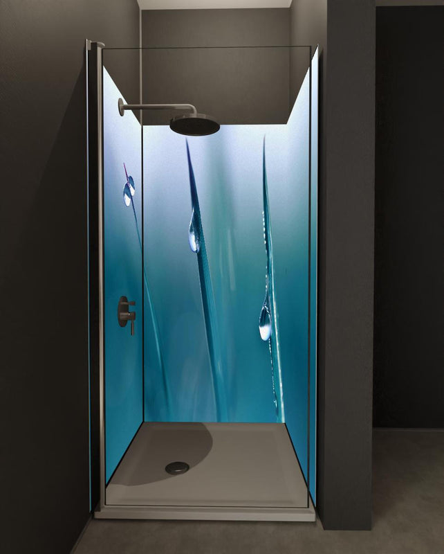 Duschrückwand - Transparente Tautropfen