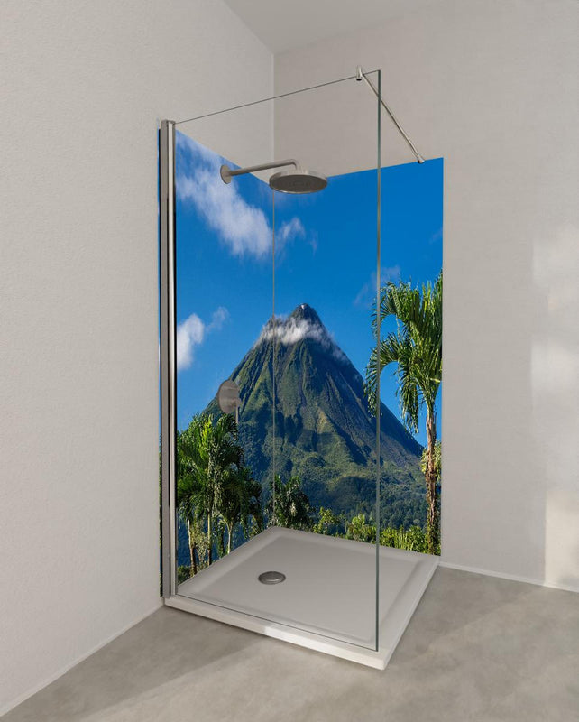 Duschrückwand - Vulkan Arenal von nahem - Costa Rica