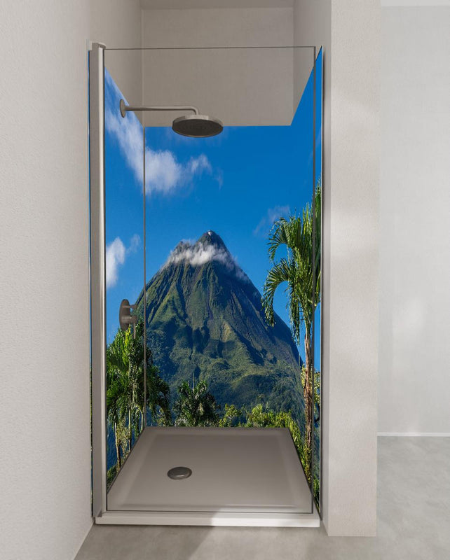 Duschrückwand - Vulkan Arenal von nahem - Costa Rica