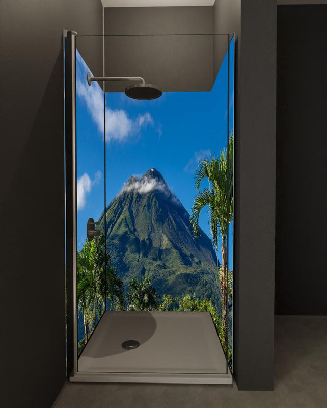 Duschrückwand - Vulkan Arenal von nahem - Costa Rica