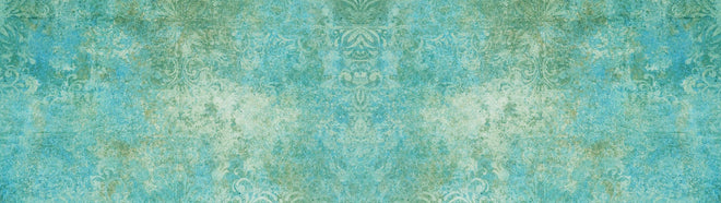 Küchenrückwand - Alte blaugrüne Vintage-Fliesen