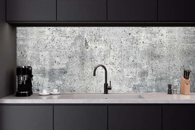 Küchenrückwand - Alte graue Betonwand