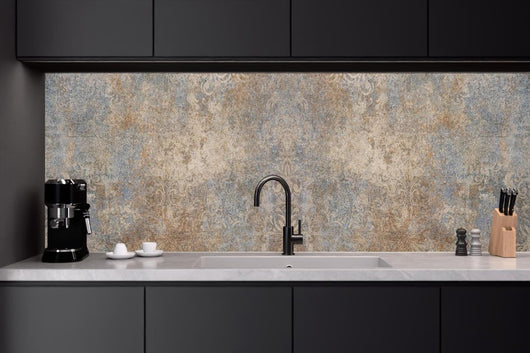 Küchenrückwand - Altes abgenutztes Mosaik Motiv