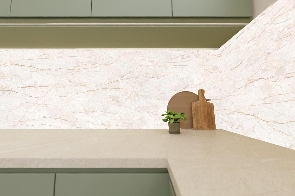 Küchenrückwand - Beige Marmor Hintergrund