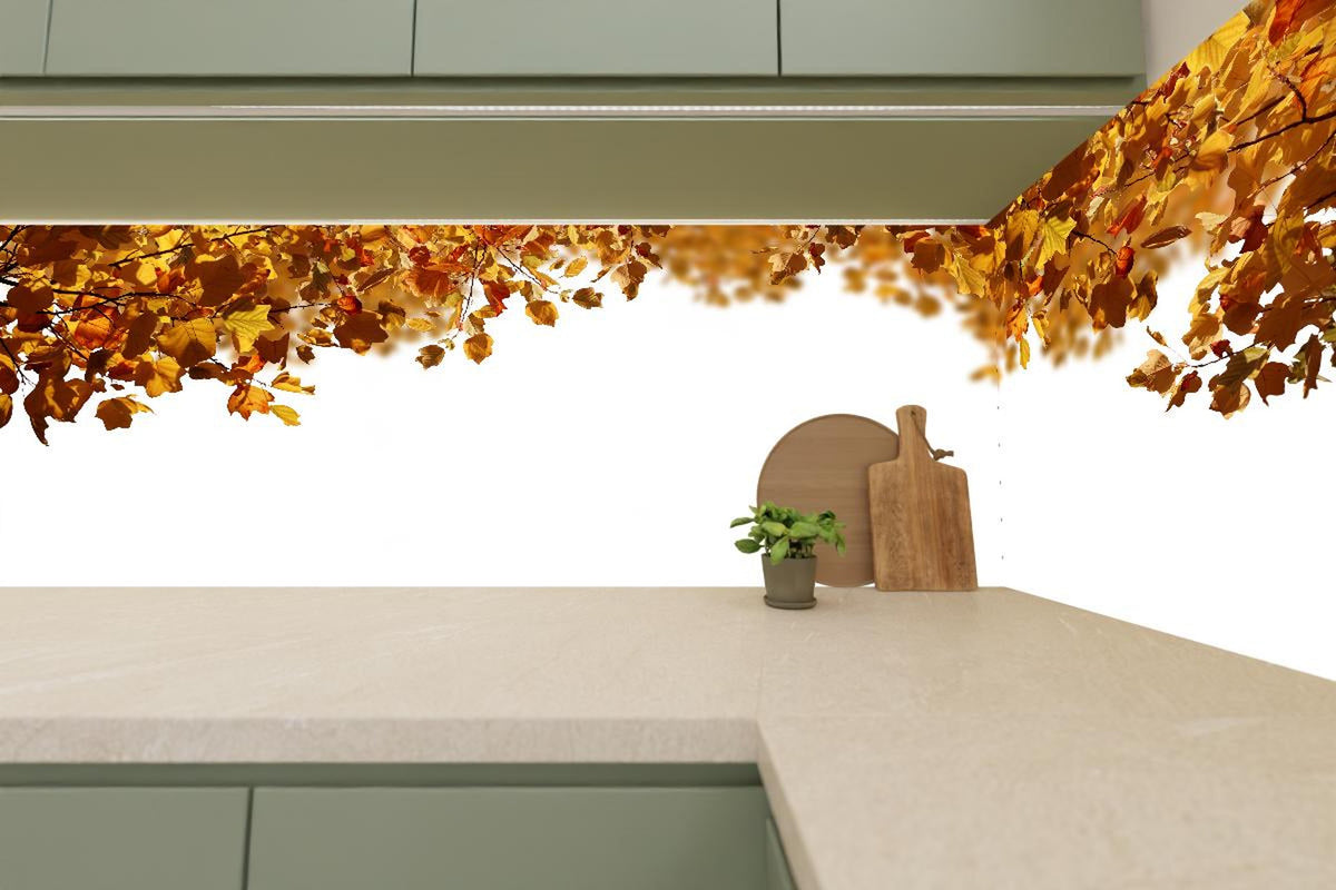 Küchenrückwand - Blätter im Herbst