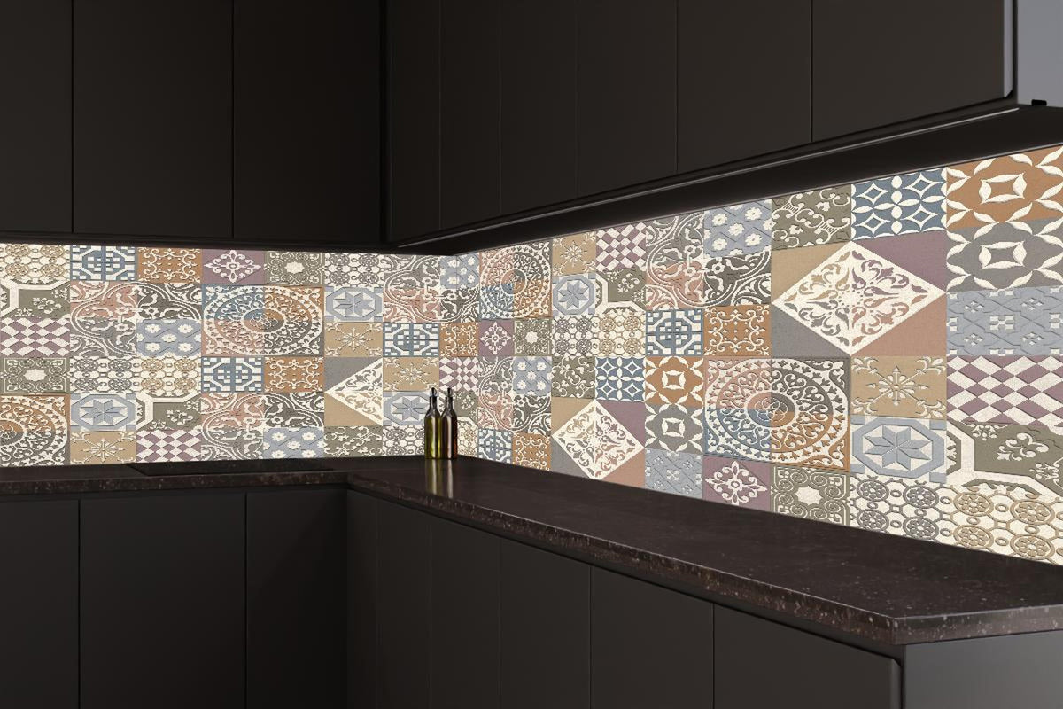Küchenrückwand - Buntes portugiesisches Mosaik