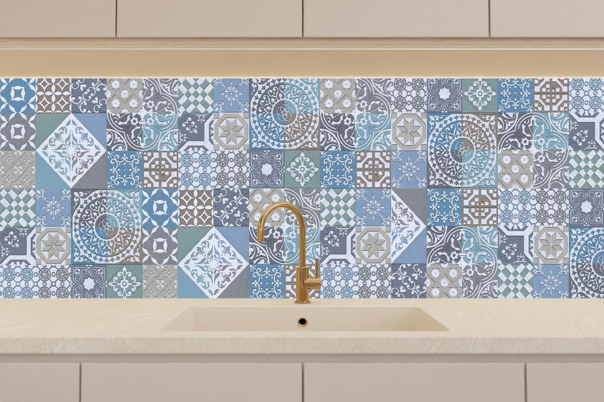 Küchenrückwand - Buntes portugiesisches Mosaik