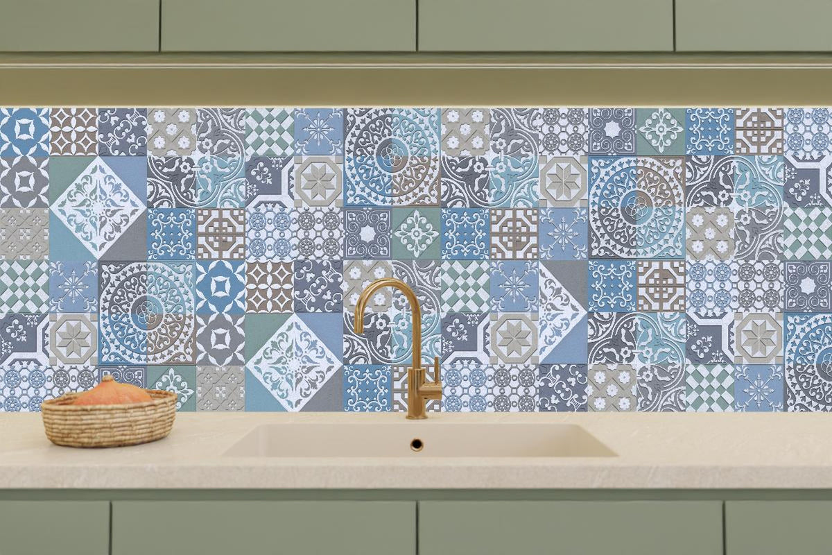 Küchenrückwand - Buntes portugiesisches Mosaik