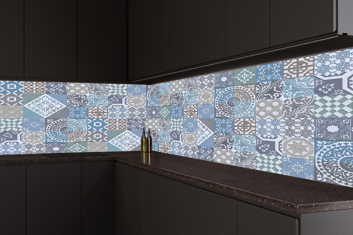 Küchenrückwand - Buntes portugiesisches Mosaik