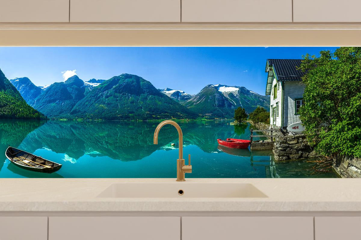 Küchenrückwand - Der Gletschersee