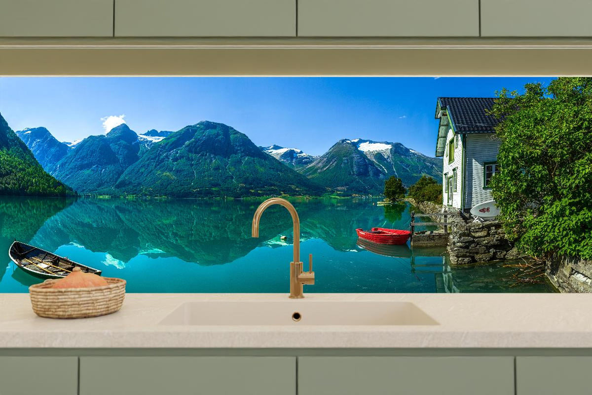 Küchenrückwand - Der Gletschersee