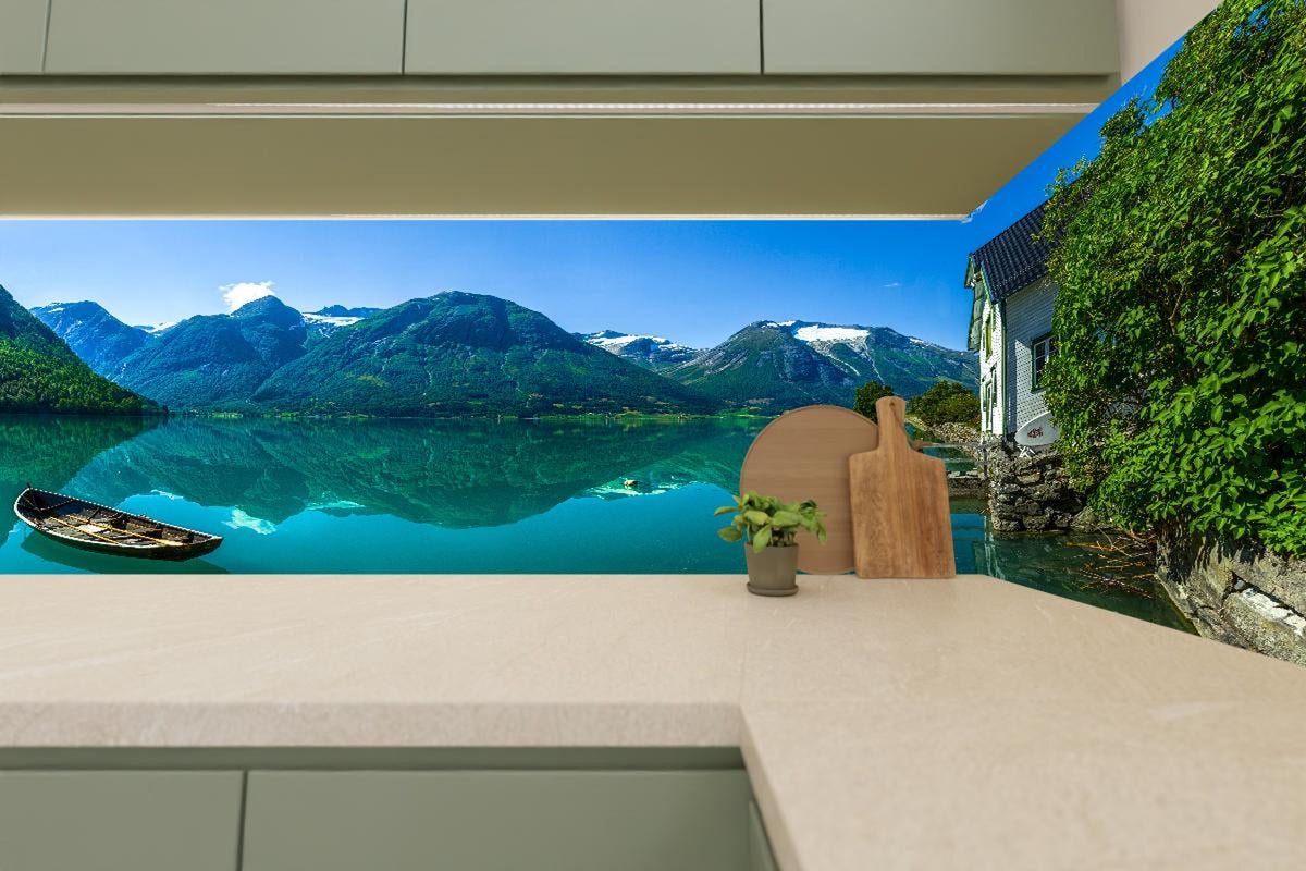 Küchenrückwand - Der Gletschersee