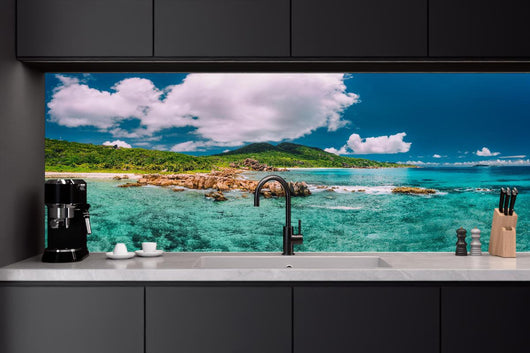 Küchenrückwand - Der Strand Grand Anse - La Digue