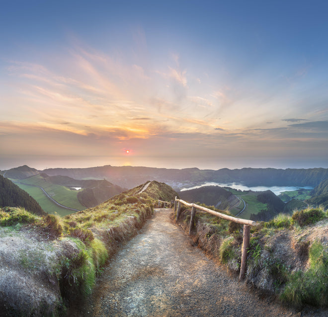 Küchenrückwand - Die Insel Sao Miguel und der See Ponta Delgada