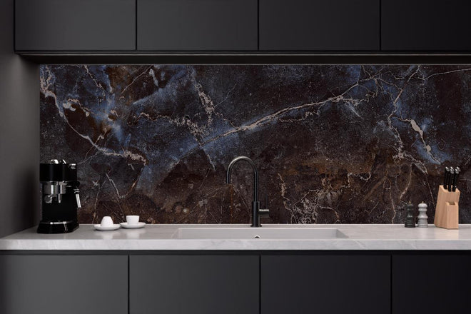Küchenrückwand - Dunkler Marmor