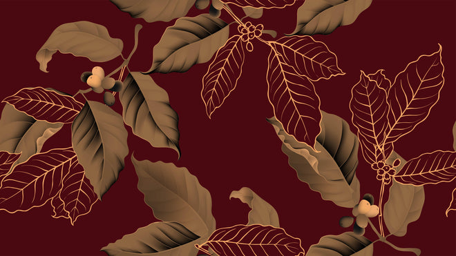 Küchenrückwand - Exquisites Herbstlaub Rot und Gold Design