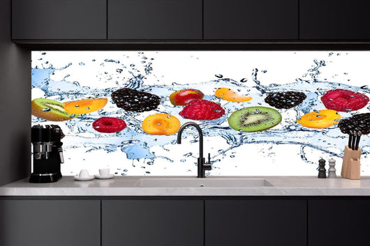 Küchenrückwand - Farbenfrohes Obst Splash
