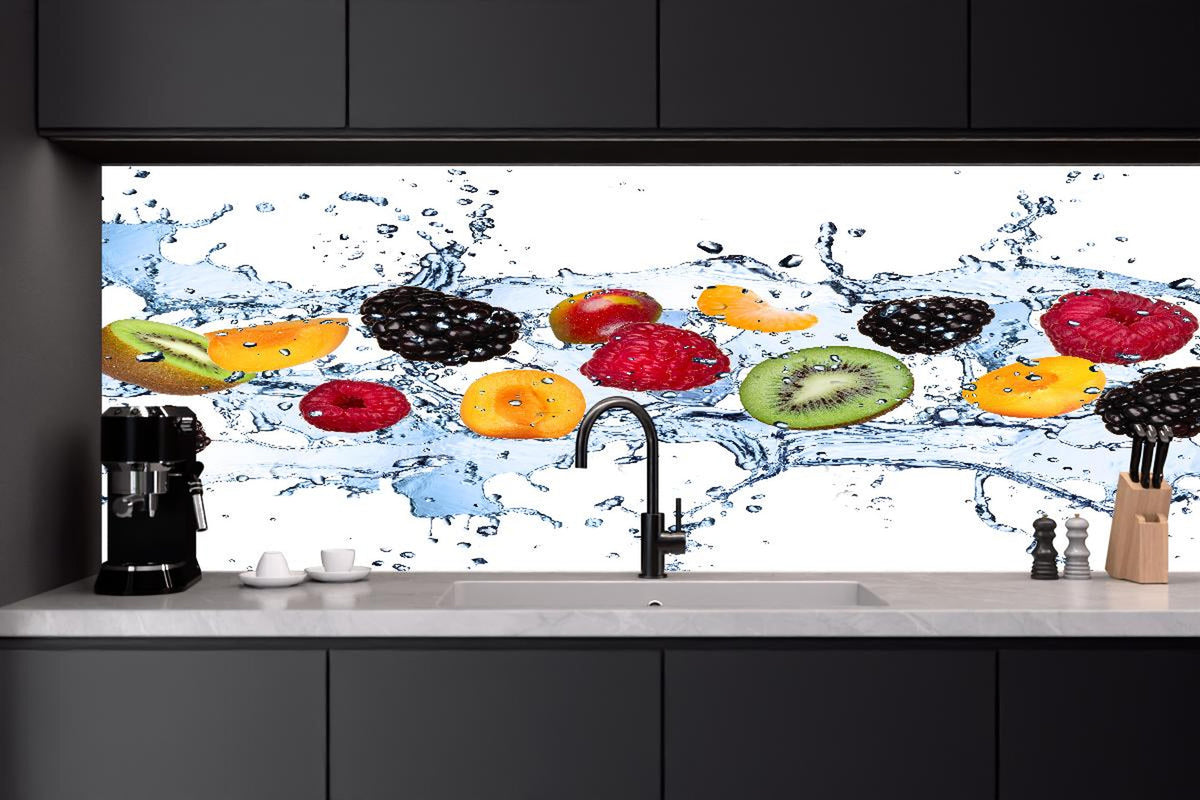 Küchenrückwand - Farbenfrohes Obst Splash