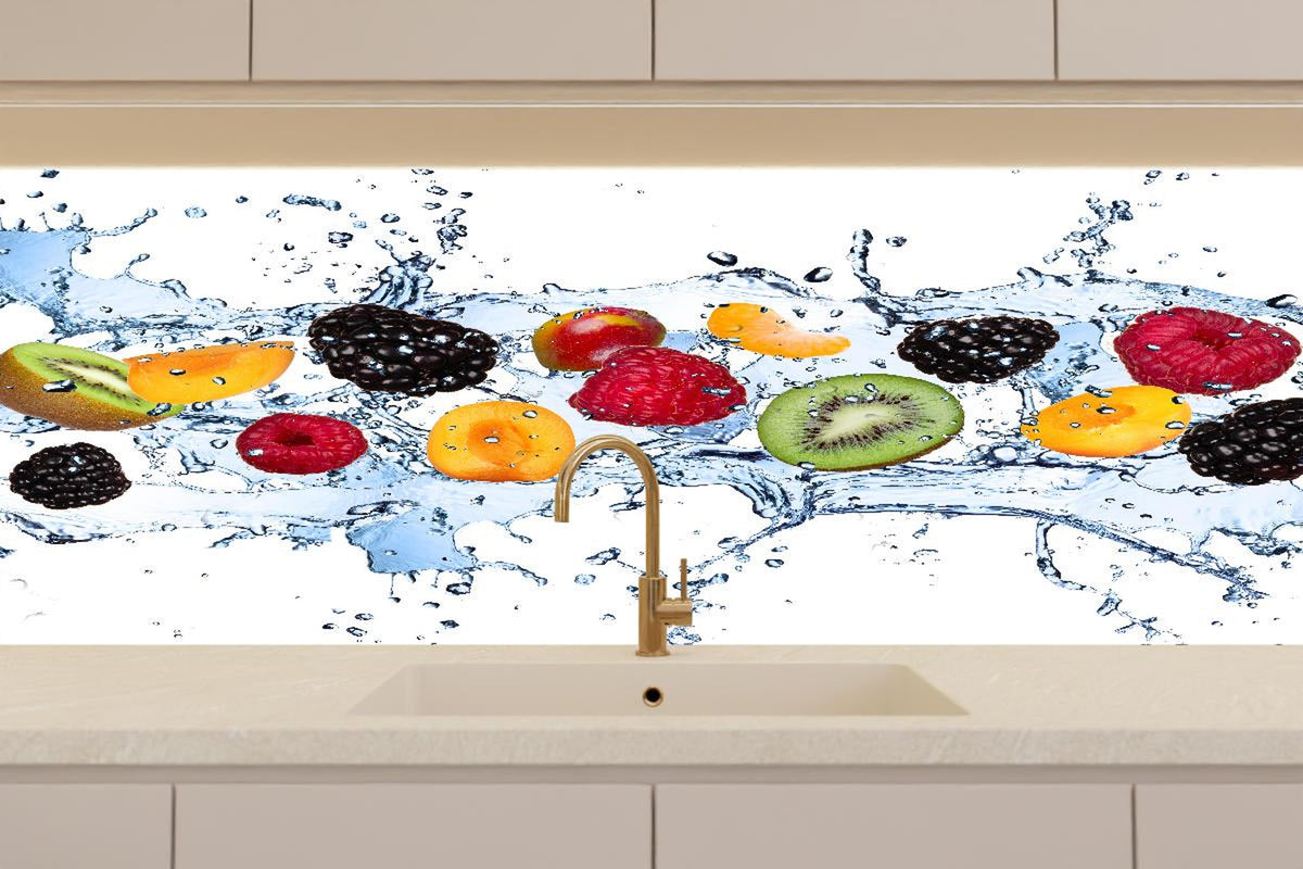 Küchenrückwand - Farbenfrohes Obst Splash