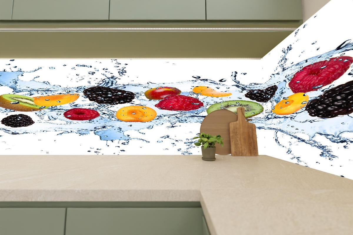 Küchenrückwand - Farbenfrohes Obst Splash