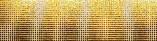 Küchenrückwand - Goldenes Fliesenmuster