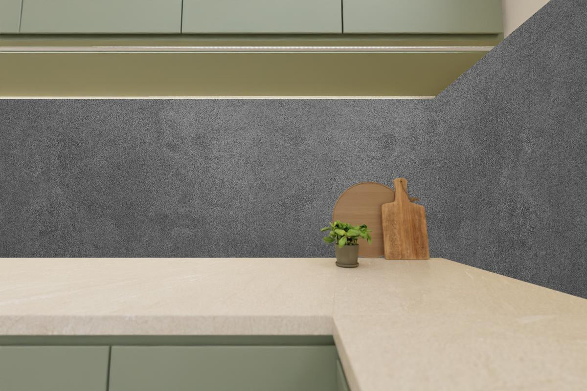 Küchenrückwand - Graue Anthrazite Beton Textur