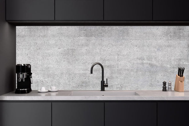 Küchenrückwand - Graue Betonwand