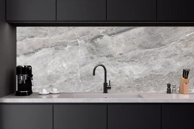 Küchenrückwand - Grauer Marmor - Granit